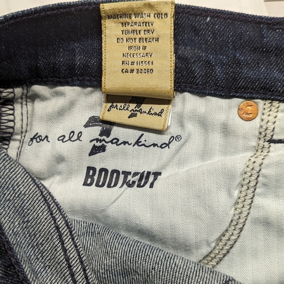 7for all mankind bootcut jeans sz 30 tall - Picture 2 of 7